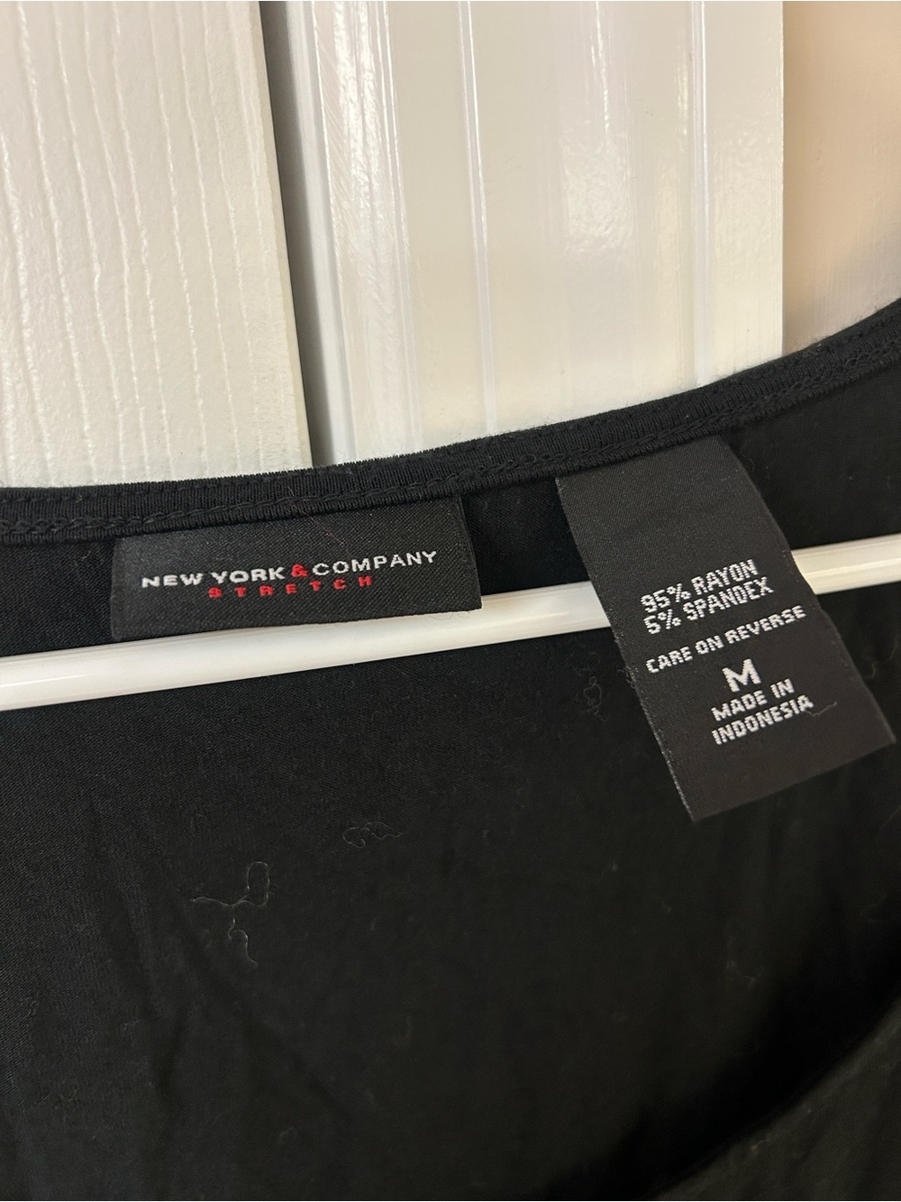 New York & Company Black Tank Top Horizontal Rhinestones Y2K style - Picture 2 of 4